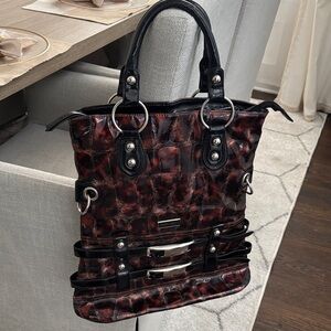 Elegant Jimmy Choo Black and Brown Tote Bag